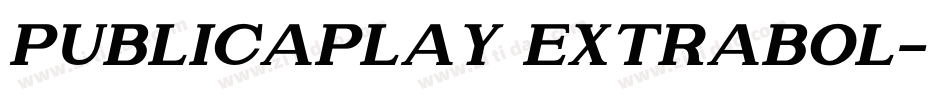 PublicaPlay ExtraBol字体转换